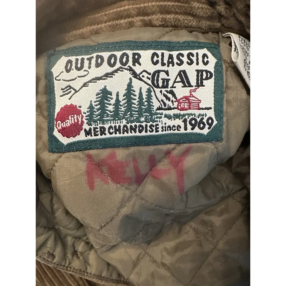 Vintage‎ Gap Boys Outdoor Classic Quilted Lined Corduroy Brown Jacket* Size 6/7